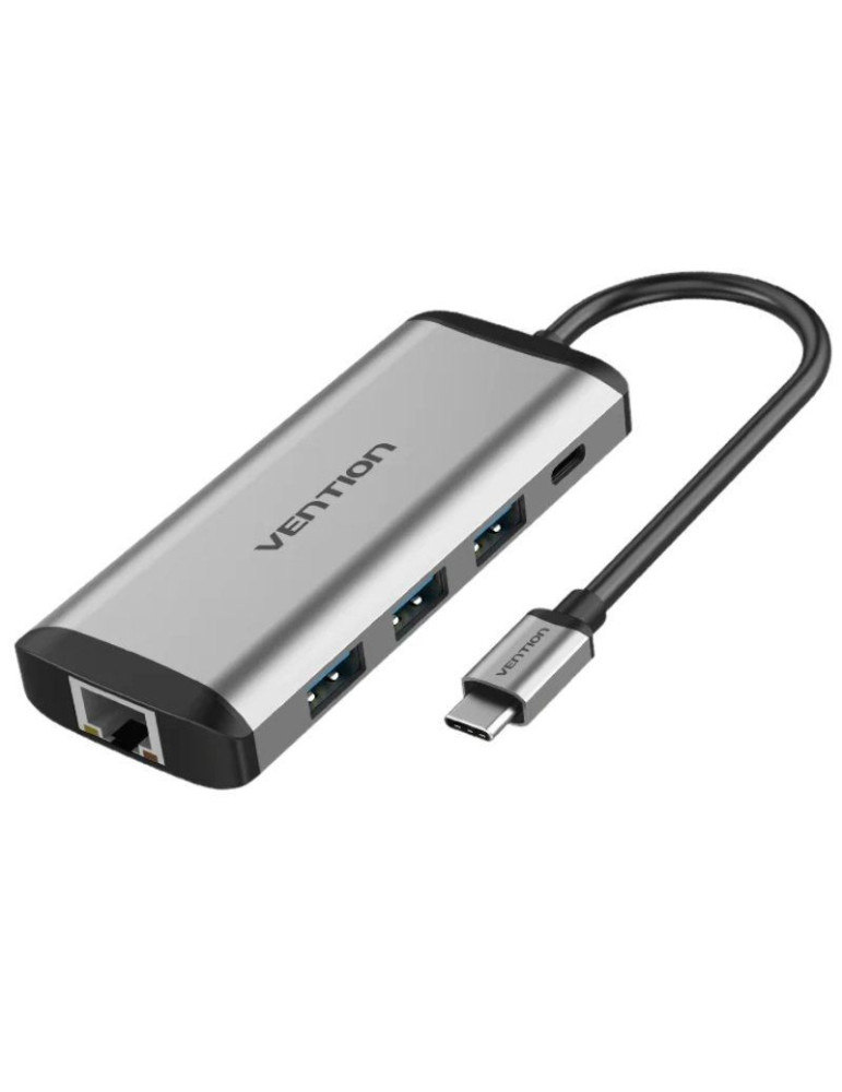 Docking USB Tipo-C Vention THAHB/ 1xHDMI 4K/ 3xUSB/ 1xUSB Tipo-C PD/ 1xRJ45/ 1xLector tarjetas/ 1xAudio/ Gris Docking USB Tipo-C Vention THAHB/ 1xHDMI 4K/ 3xUSB/ 1xUSB Tipo-C PD/ 1xRJ45/ 1xLector tarjetas/ 1xAudio/ Gris