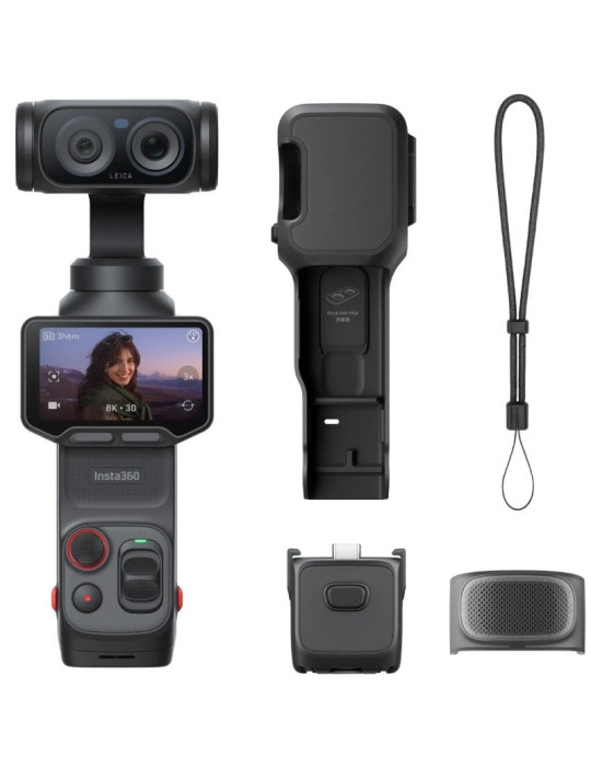 Cámara Digital Deportiva Insta360 Luna Pro/ 8K/ Ángulo de visión 360 / Negra