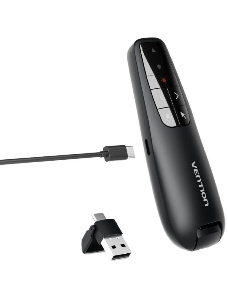 Presentador Inalámbrico Vention KQPB0/ 2.4GHz/ Negro