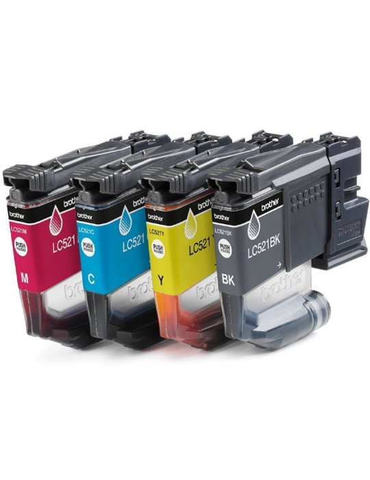 Cartucho de Tinta Original Brother LC-521VAL Multipack/ Cian/ Magenta/ Amarillo/ Negro