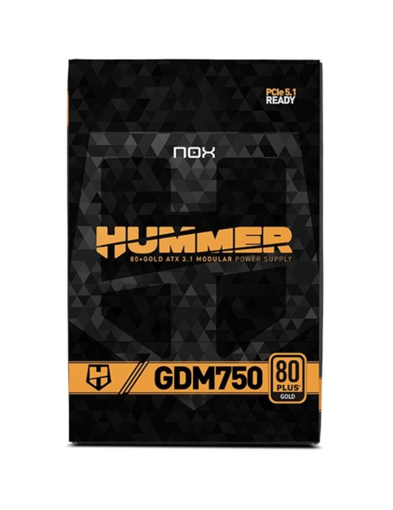 Fuente de Alimentación Nox Hummer GDM/ 750W/ Ventilador 12cm/ ATX 3.1/ PCIe 5.1/ 80 Plus Gold