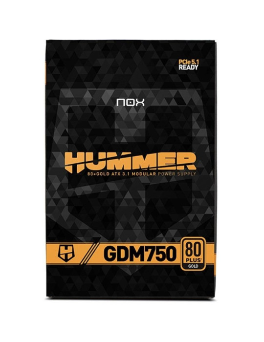 Fuente de Alimentación Nox Hummer GDM/ 750W/ Ventilador 12cm/ ATX 3.1/ PCIe 5.1/ 80 Plus Gold
