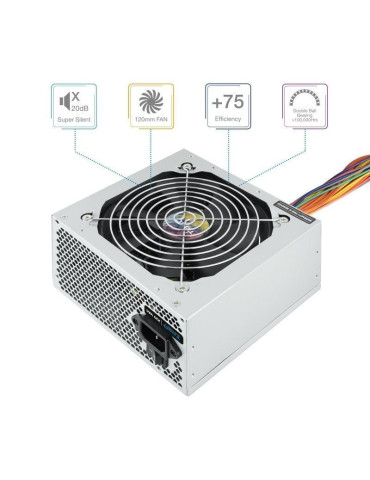 Fuente de Alimentación TooQ TQAPOLO-500SP/ 500W/ Ventilador 12cm 2
