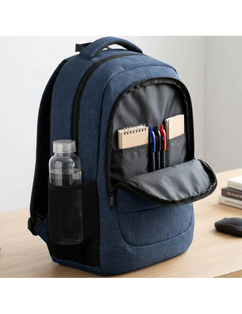 Mochila Subblim City Plus 26L Backpack para Portátiles hasta 16"/ Puerto USB/ Azul