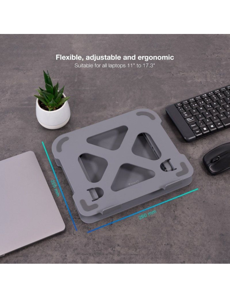 Soporte TooQ TQLRS0012-AL-G para Portátiles hasta 17.3"