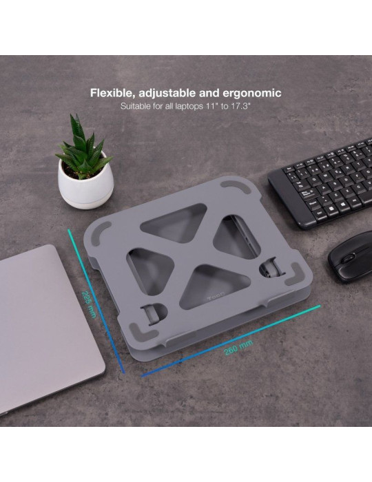 Soporte TooQ TQLRS0012-AL-G para Portátiles hasta 17.3"