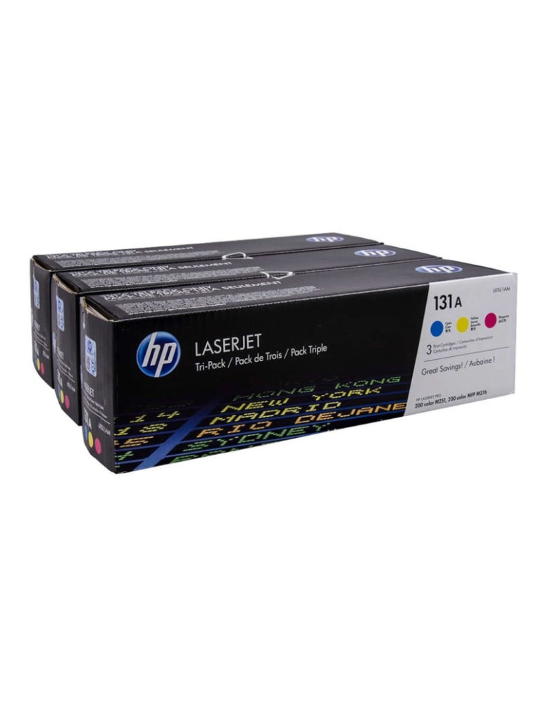 Tóner Original HP n 131A Multipack/ Cian/ Amarillo/ Magenta