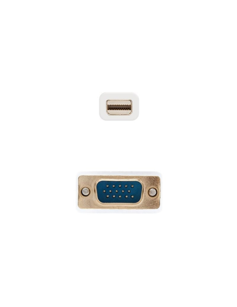 Cable Conversor Nanocable 10.15.4102/ Mini DP Macho - VGA Macho/ 2m/ Blanco