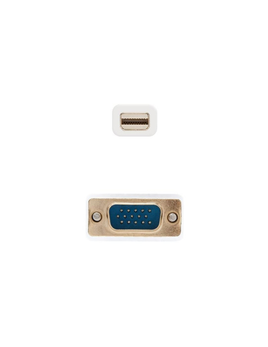 Cable Conversor Nanocable 10.15.4102/ Mini DP Macho - VGA Macho/ 2m/ Blanco