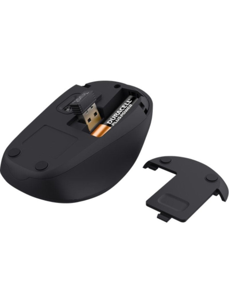 Ratón Mini Inalámbrico Trust Yvi+ Silent/ Hasta 1600 DPI/ Rojo