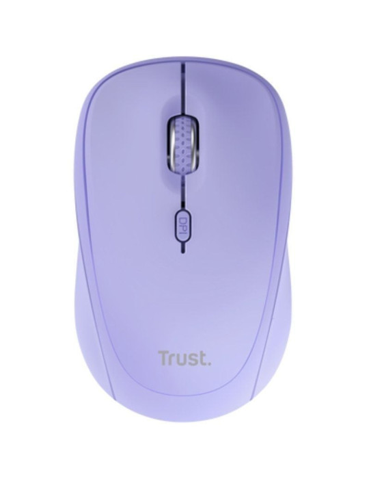 Ratón Mini Inalámbrico Trust Yvi+ Multidispositivo/ Hasta 1600 DPI/ Púrpura