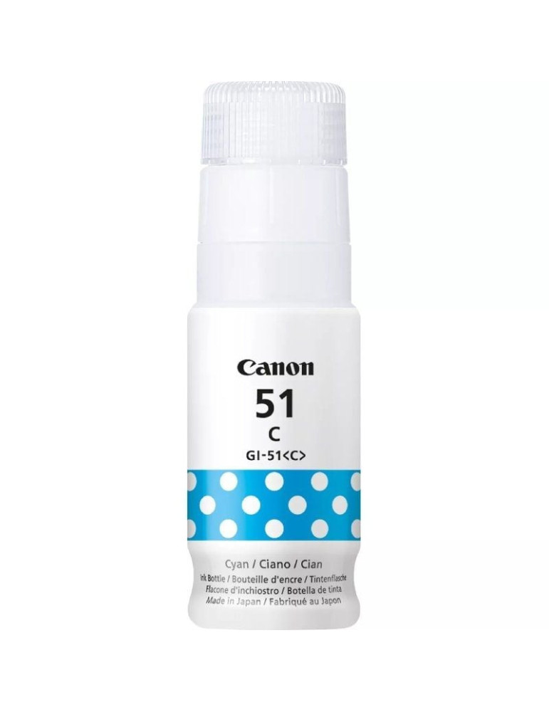 Botella de Tinta Original Canon GI-51/ Cian