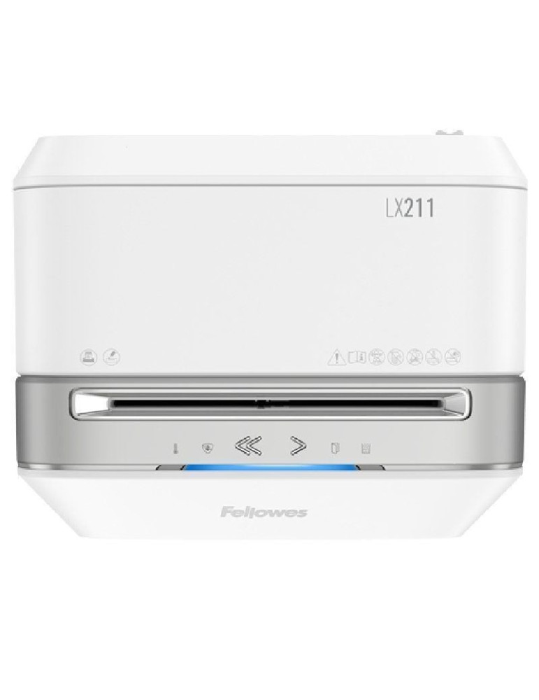 Destructora Fellowes LX211/ Microcorte de 2 x 12mm/ Blanca