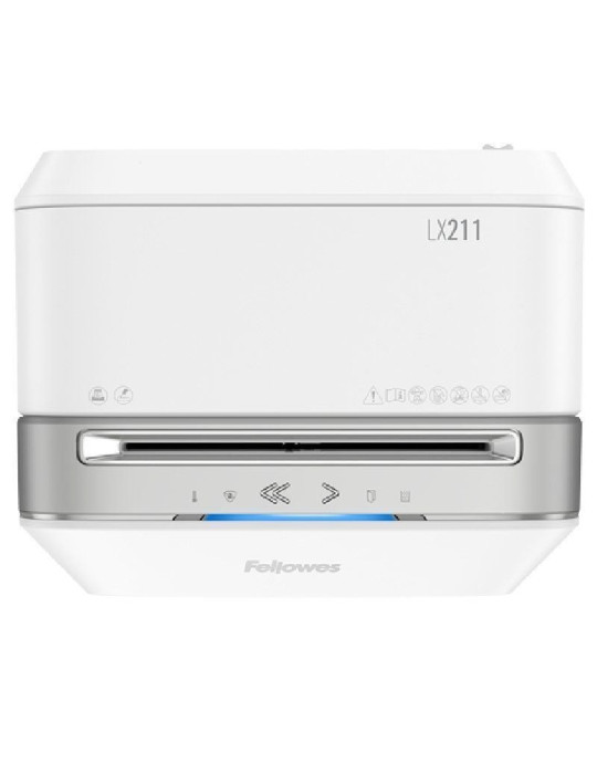 Destructora Fellowes LX211/ Microcorte de 2 x 12mm/ Blanca