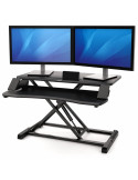 Soporte de Sobremesa Elevable Fellowes Sit-Stand Lotus Corsivo/ hasta 15kg/ Negro