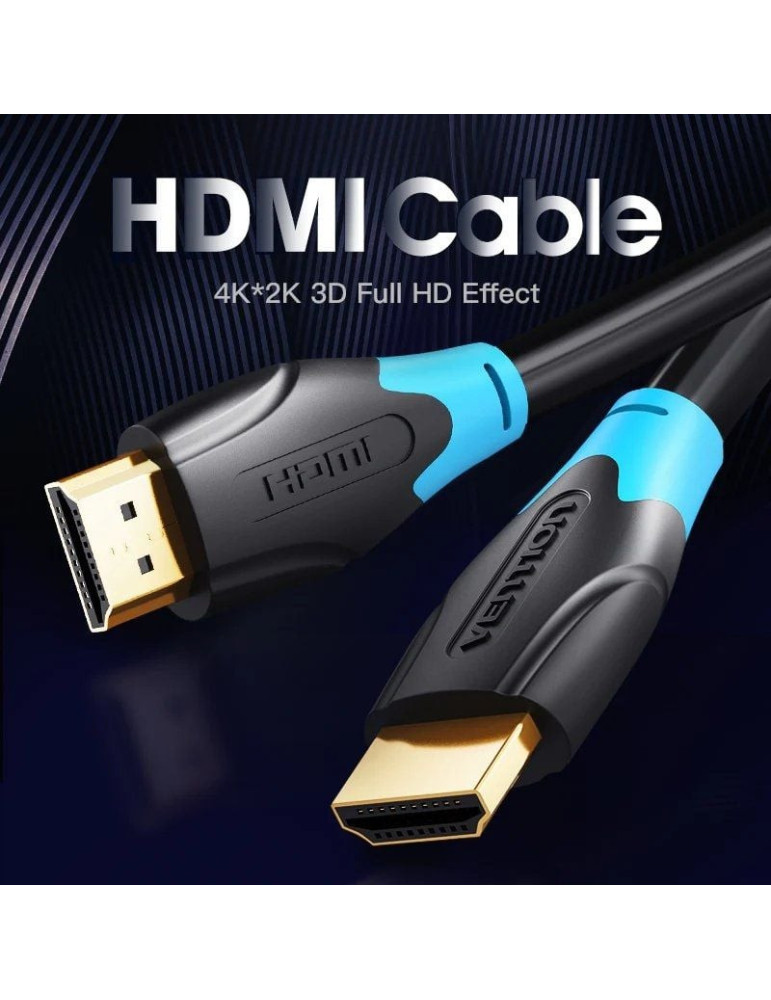 Cable HDMI 2.0 4K Vention AACBG/ HDMI Macho - HDMI Macho/ 1.5m/ Negro