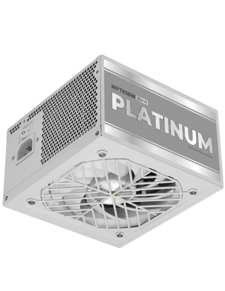 Fuente de Alimentación Mars Gaming MPT850/ 850W/ Ventilador 14cm/ ATX 3.1/ PCIe 5.1/ 80 Plus Platinum/ Blanca