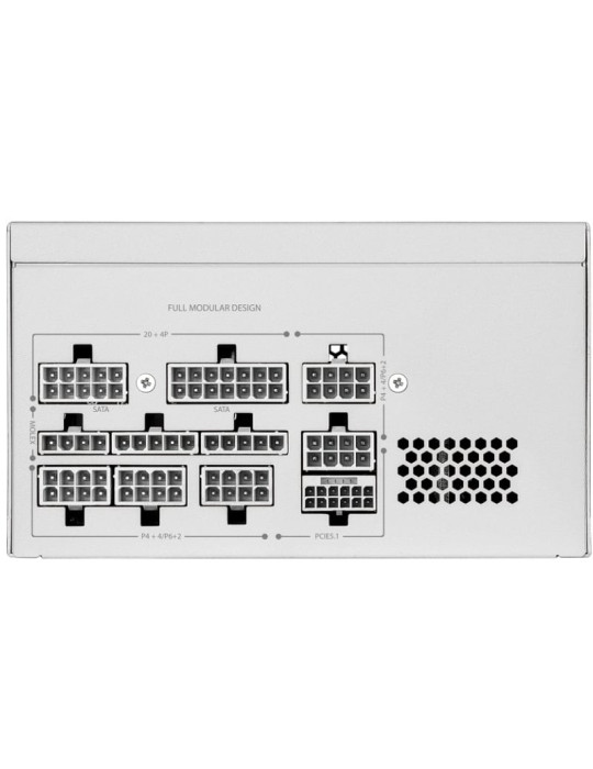 Fuente de Alimentación Mars Gaming MPT850/ 850W/ Ventilador 14cm/ ATX 3.1/ PCIe 5.1/ 80 Plus Platinum/ Blanca