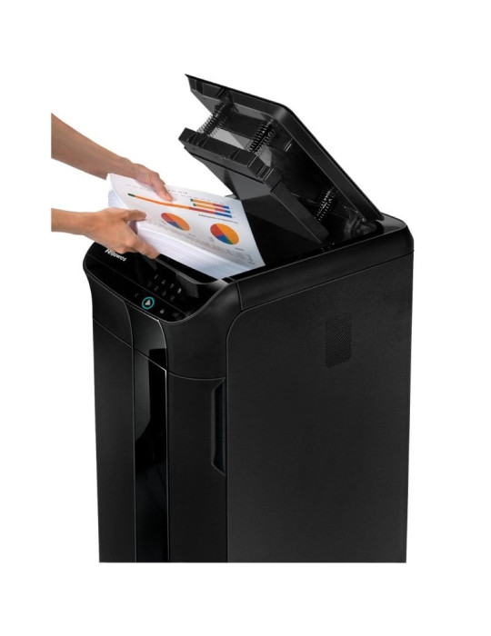 Destructora Fellowes AutoMax 450C/ Corte en Partículas de 4 x 38mm/ Negra