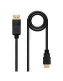 Cable DisplayPort Nanocable 10.15.4302/ DisplayPort Macho - HDMI Macho/ 2m/ Negro