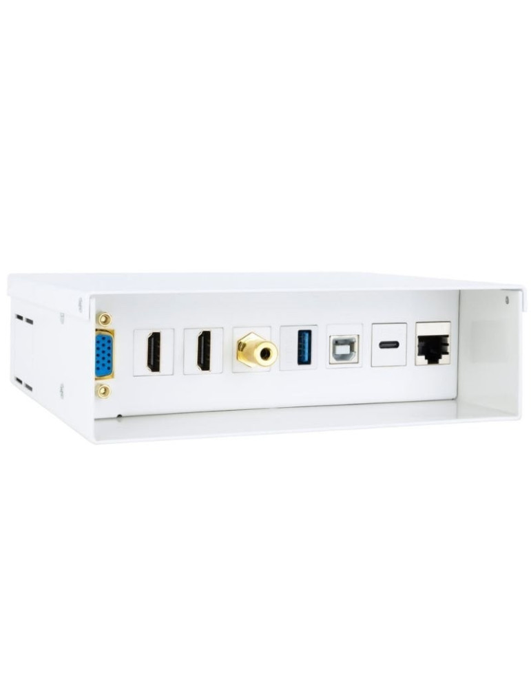 Caja de Conexiones Nanocable 10.35.0004/ VGA - 2x HDMI - Jack 3.5 - USB 3.0 - USB Tipo-C - USB 2.0 - RJ45