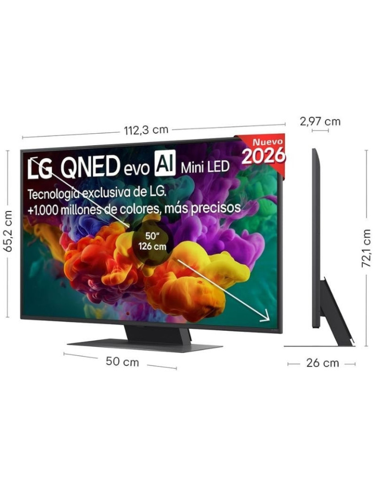 Televisor LG QNED evo AI QNED87 Mini LED 50QNED87B6A 50"/ Ultra HD 4K/ Smart TV/ WiFi