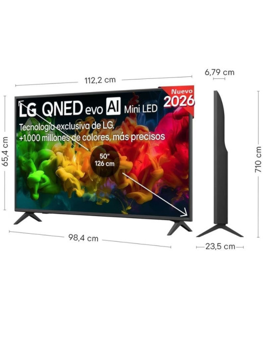 Televisor LG QNED evo AI QNED8EB Mini LED 50QNED8EB3F 50"/ Ultra HD 4K/ Smart TV/ WiFi
