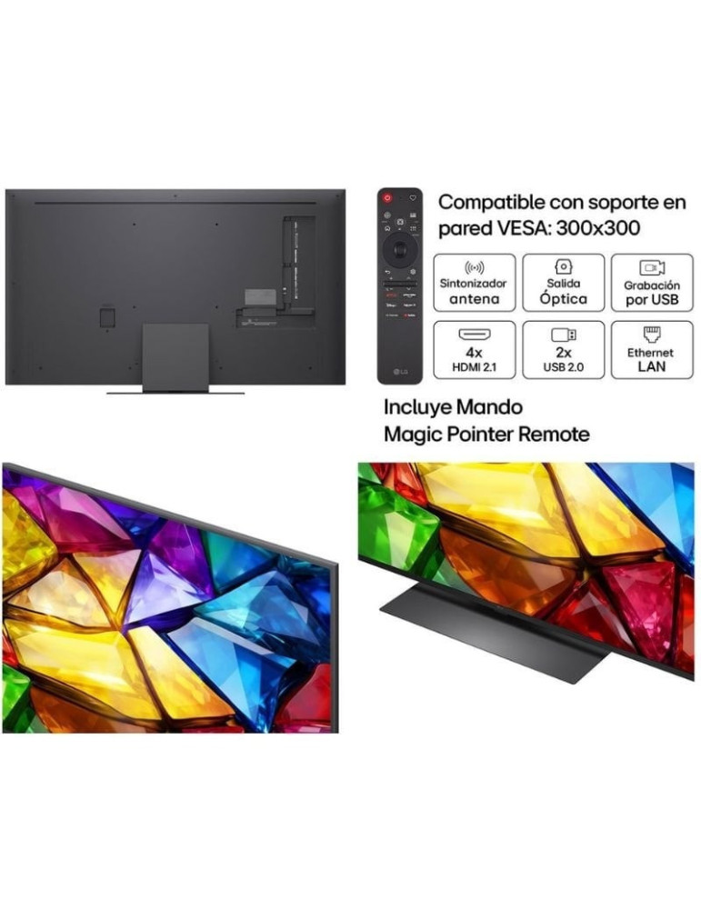 Televisor LG Micro RGB evo AI MRGB86 55MRGB86B6A 55"/ Ultra HD 4K/ Smart TV/ WiFi