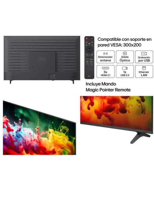Televisor LG QNED evo AI QNED72 Mini LED 55QNED72B6B 55"/ Ultra HD 4K/ Smart TV/ WiFi
