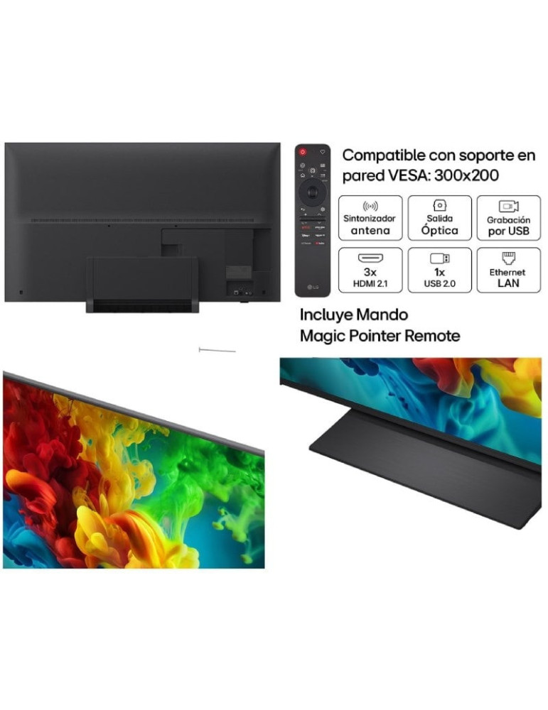 Televisor LG QNED 55QNED83B6A 55"/ Ultra HD 4K/ Smart TV/ WiFi