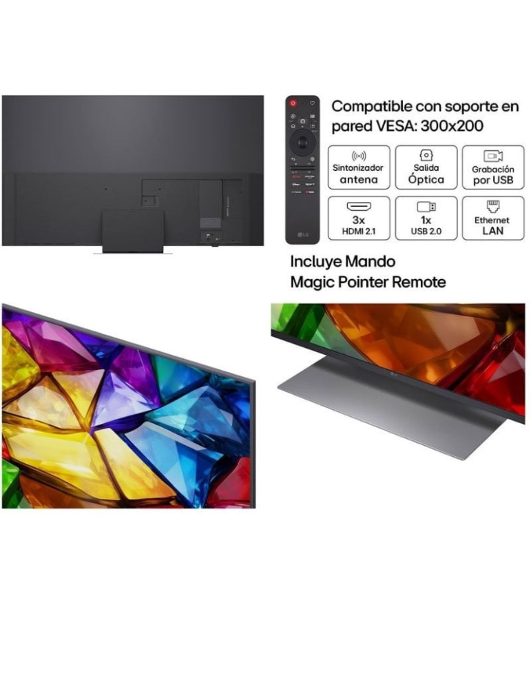 Televisor LG Micro RGB evo AI MRGB86 65MRGB86B6A 65"/ Ultra HD 4K/ Smart TV/ WiFi