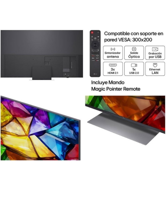 Televisor LG Micro RGB evo AI MRGB86 65MRGB86B6A 65"/ Ultra HD 4K/ Smart TV/ WiFi