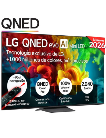 Televisor LG QNED evo AI QNED83B Mini LED 75QNED83B6A 75"/ Ultra HD 4K/ Smart TV/ WiFi