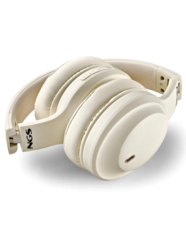 Auriculares Inalámbricos NGS Artica Glacier/ con Micrófono/ Bluetooth/ Beiges