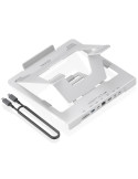 Soporte de Sobremesa - Docking USB Tipo-C Aisens ASUC-7P045-GR/ 1xUSB/ 1xUSB Tipo-C/ 1xHDMI/ 1xRJ45/ 1xLector de Tarjetas/ 1xUSB