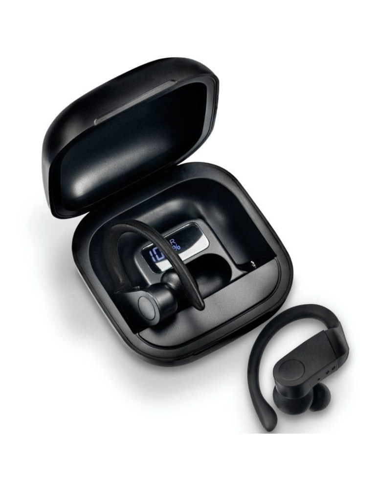 Auriculares Deportivos Bluetooth Daewoo TWS SPORT DW2012 con estuche de carga/ Autonomía 3h/ Negros