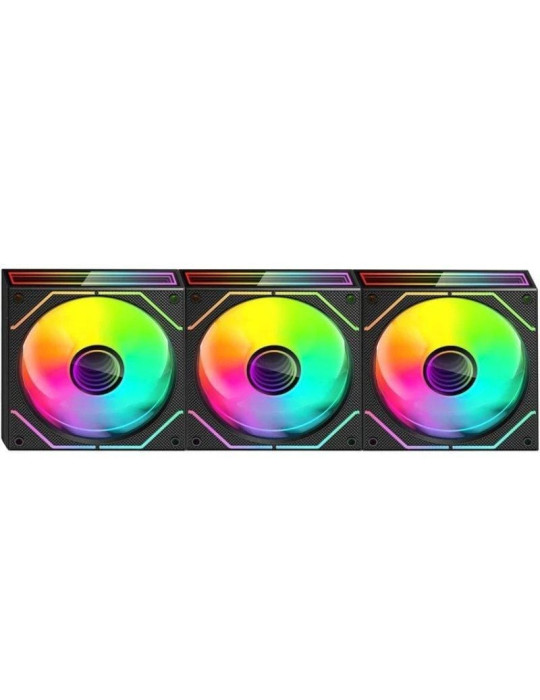 Pack 3 Ventiladores Mars Gaming MF-3DPROKIT/ 12cm + HUB + Mando a Distancia/ ARGB