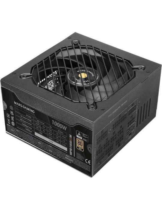 Fuente de Alimentación Mars Gaming MPB1000SIM/ 1000W/ Ventilador 14cm/ ATX 3.1/ PCIe 5.1/ 80 Plus Gold