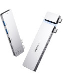 Docking USB Tipo-C Vention THZH0/ 1xHDMI 4K/ 2xUSB/ 2xUSB Tipo-C/ 1xThunderBolt/ 1xUSB Tipo-C PD/ Gris