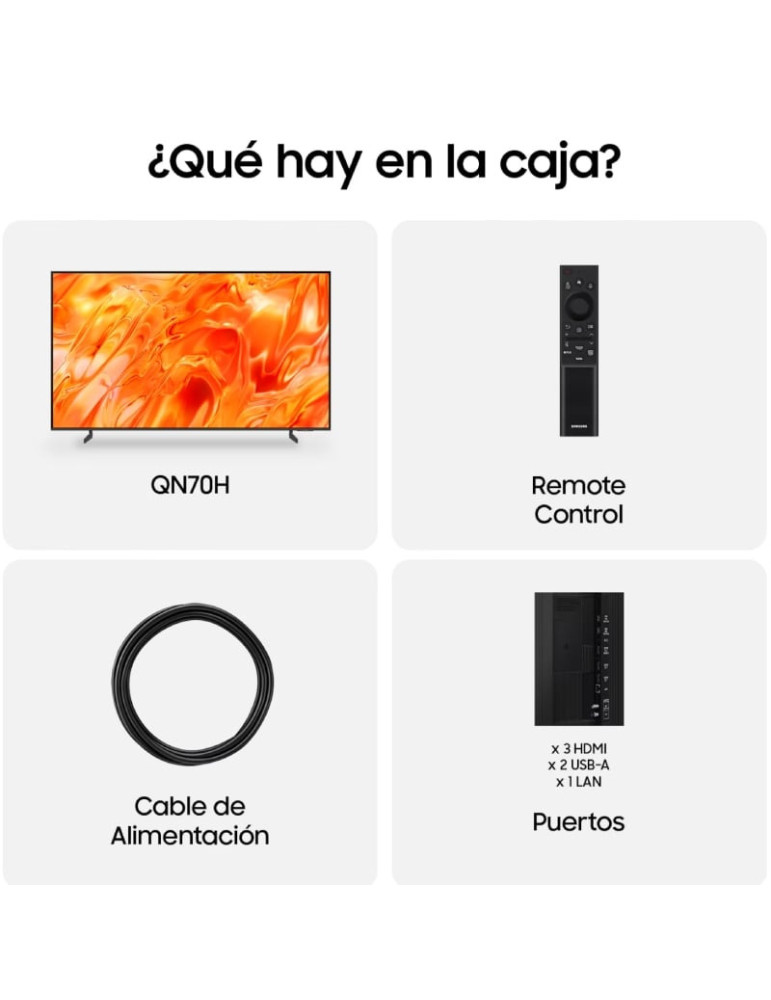 Televisor Samsung Neo QLED QN70H TQ55QN70HAU 55"/ Ultra HD 4K/ Smart TV/ WiFi