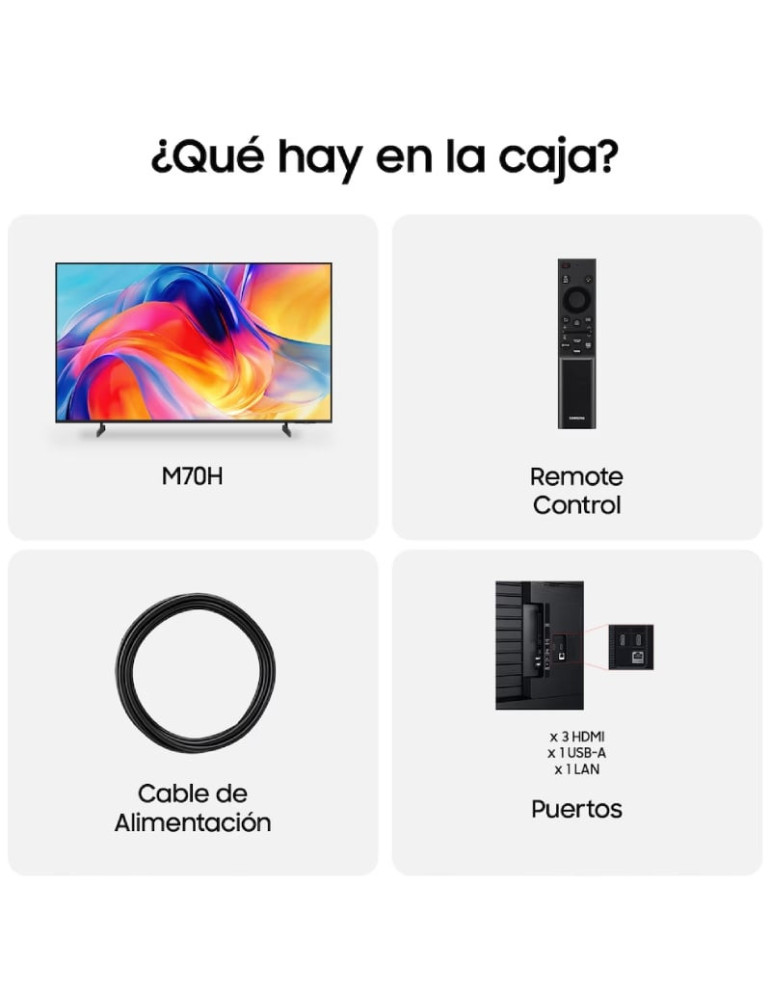 Televisor Samsung M72H TU55M70HAU 55"/ Ultra HD 4K/ Smart TV/ WiFi