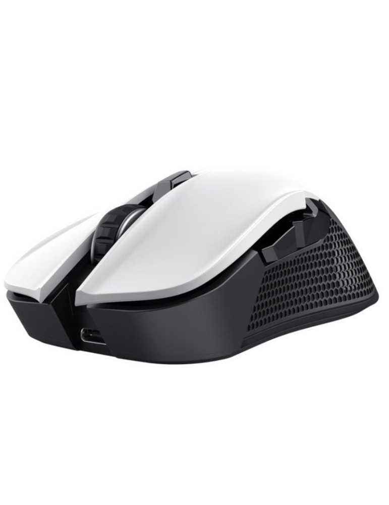 Ratón Gaming Inalámbrico Trust Gaming GXT 923W YBAR/ Batería recargable/ Hasta 7200 DPI/ Blanco