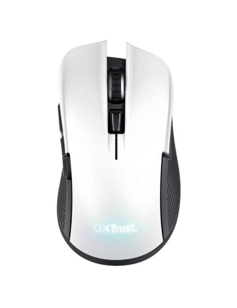 Ratón Gaming Inalámbrico Trust Gaming GXT 923W YBAR/ Batería recargable/ Hasta 7200 DPI/ Blanco