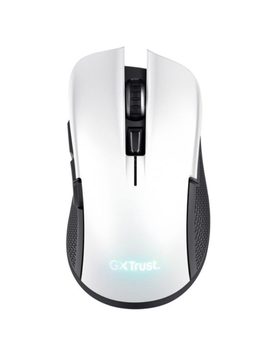Ratón Gaming Inalámbrico Trust Gaming GXT 923W YBAR/ Batería recargable/ Hasta 7200 DPI/ Blanco