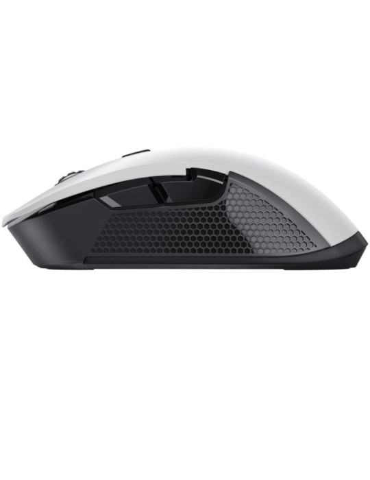 Ratón Gaming Inalámbrico Trust Gaming GXT 923W YBAR/ Batería recargable/ Hasta 7200 DPI/ Blanco
