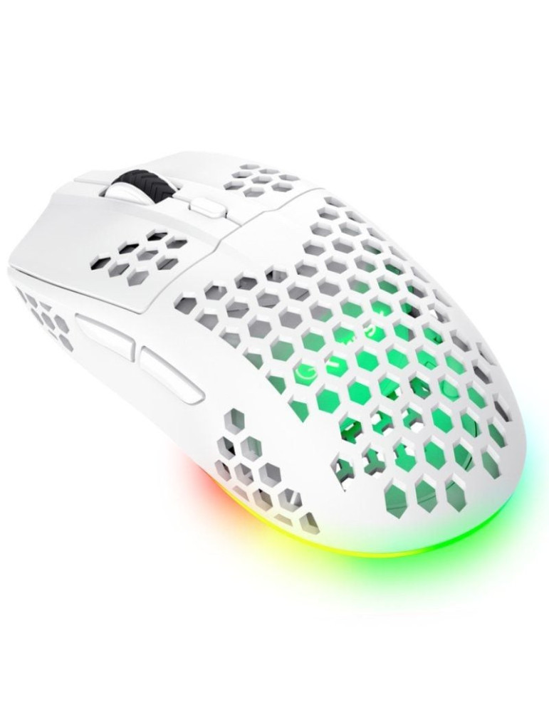 Ratón Gaming Inalámbrico Trust Gaming GXT 929 Helox/ Batería recargable/ Hasta 4800 DPI/ Blanco