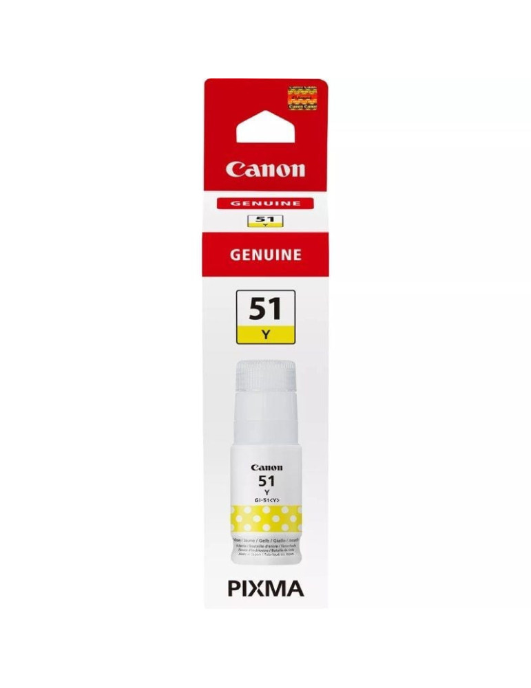 Botella de Tinta Original Canon GI-51/ Amarilla