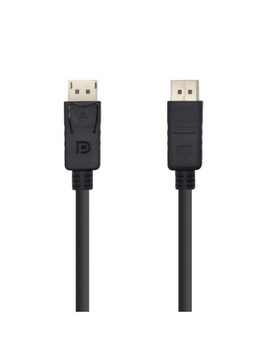 Cable DisplayPort 1.2 4K Aisens A124-0387/ DisplayPort Macho - DisplayPort Macho/ Hasta 5W/ 2300Mbps/ 5m/ Negro