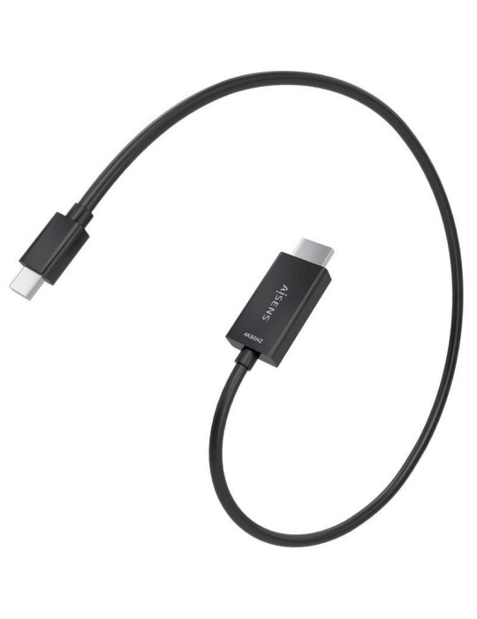 Cable Conversor Aisens A125-0885/ Mini DisplayPort Macho - HDMI 4K Macho/ 60cm/ Negro
