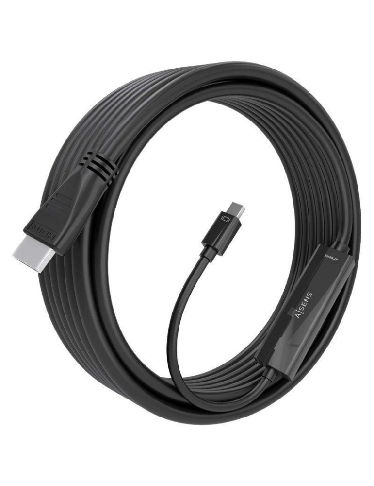 Cable Conversor Aisens A125-0890/ Mini DisplayPort Macho - HDMI 4K Macho/ 5m/ Negro